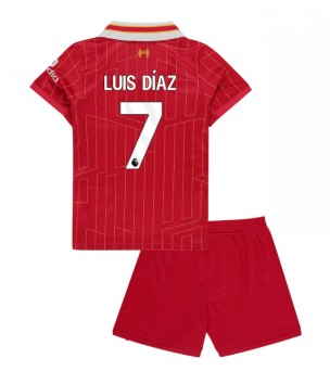 Billiga Liverpool Luis Diaz #7 Hemmatröja Barn 2024-25 Kortärmad (+ Korta byxor)